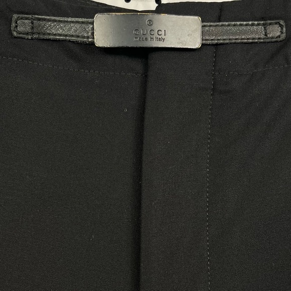 Gucci Vintage Black Wool Blend High Waisted Crop Ankle Pants Trousers Italy 42 M - Picture 3 of 16